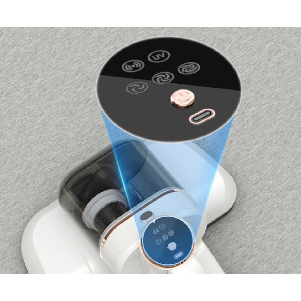 Trade Shop - Aspirapolvere Senza Fili Portatile Rimuovi Acari Con Dopρρια Tazza 3 Velocità Tecnologia Uv-c -