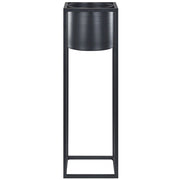 Vaso per Fiori stile Moderno Alto 15 x 15 x 50 cm in Metallo Nero
