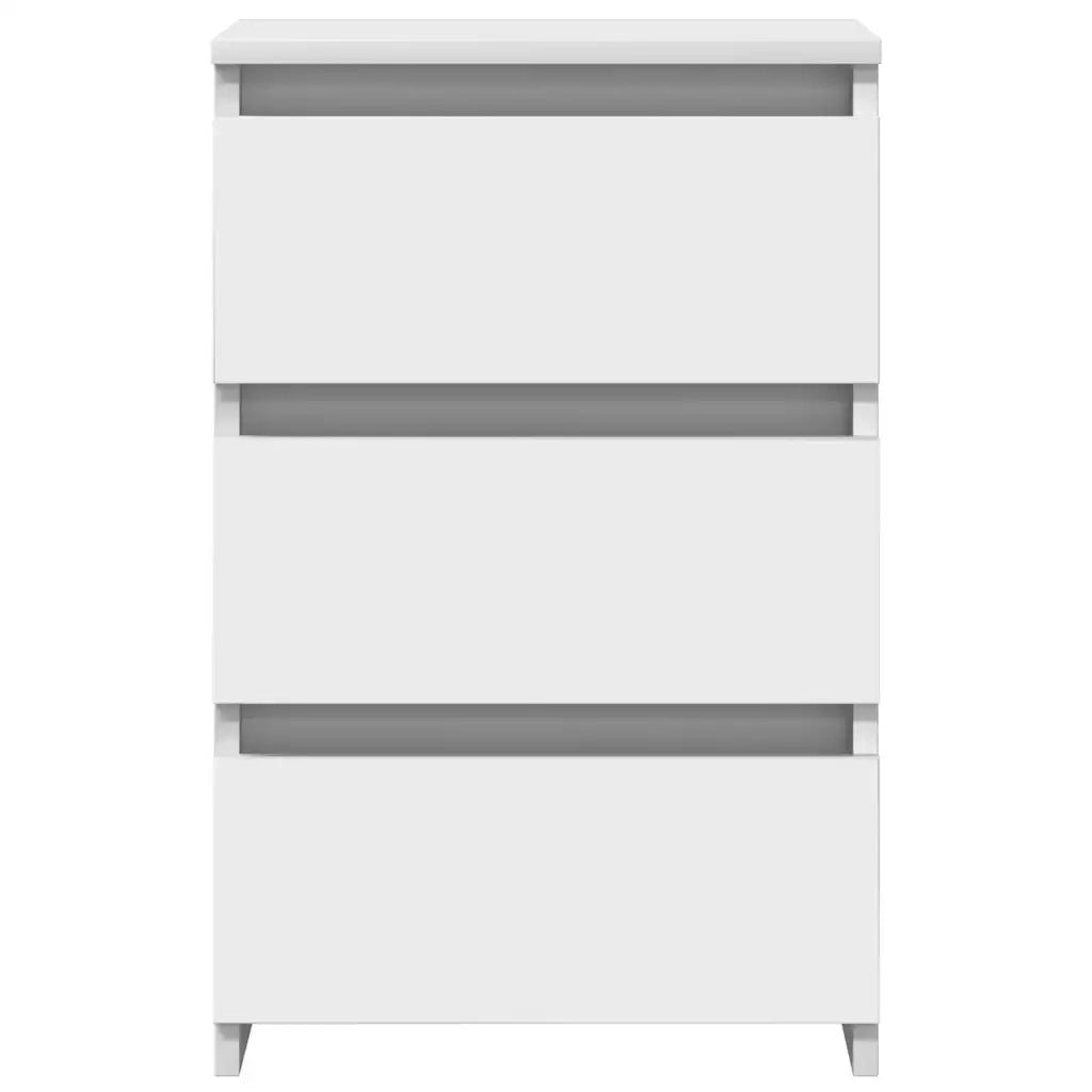 Comodini 2 pz Bianchi 40x35x62,5 cm in Legno Multistrato 806212