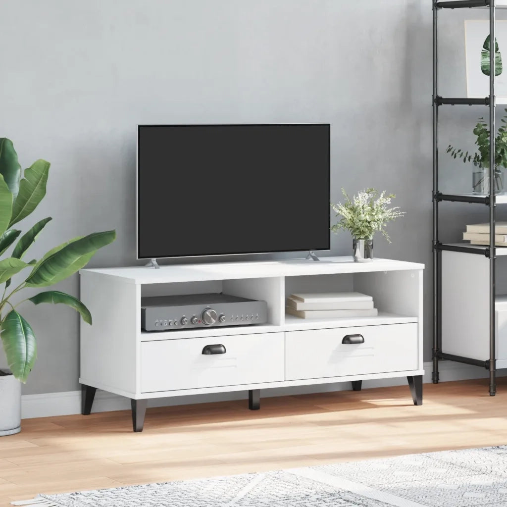 Mobile TV-Credenza per TV-Console TV VIKEN Bianco in Legno Multistrato