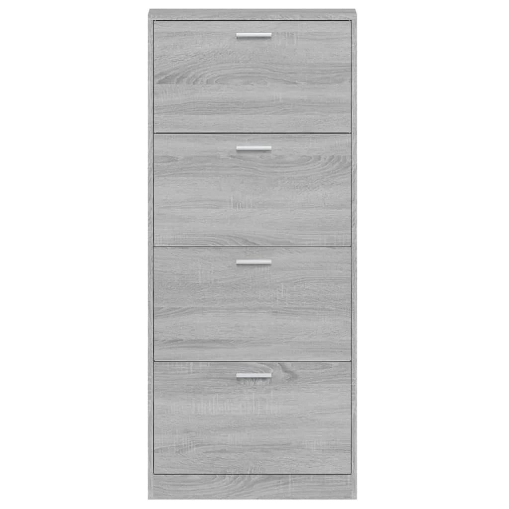 Scarpiera mobile contenitore per scarpe mobile per ingresso/corridoio/soggiorno legno Sonoma 59 x 17 x 150 cm grigio legno ingegnerizzato 02_0022071