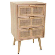 Comodino in MDF e griglia, marrone, 42x36,5x71 cm