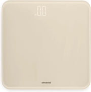 Ponderale Digitale per la Stanza da Bagno - Ponderale in Vetro Pesa fino a 180 kg - Sistema Preciso - Supporti Anti-Slip in Gomma - Incluso 4x Batterie AAA - Beige morbido - 30 x 30 cm
