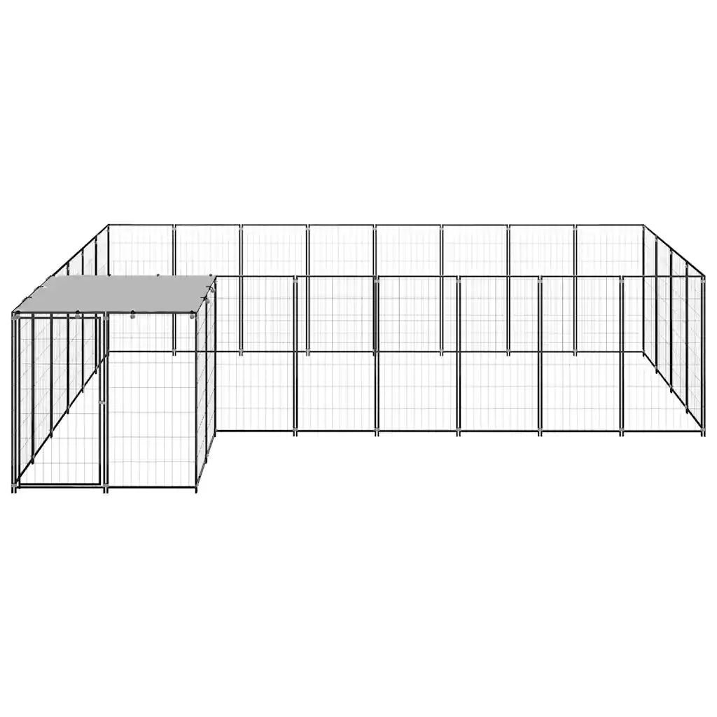Gabbia per Cani Nera 10,89 mÂ² in Acciaio   cod mxl 52674