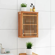 Armadietto da Bagno a Parete 42x23x60 cm Legno Massello di Noce 350357
