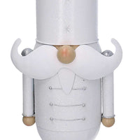 Soldatino Schiaccianoci in metallo bianco cm 15x12xh39