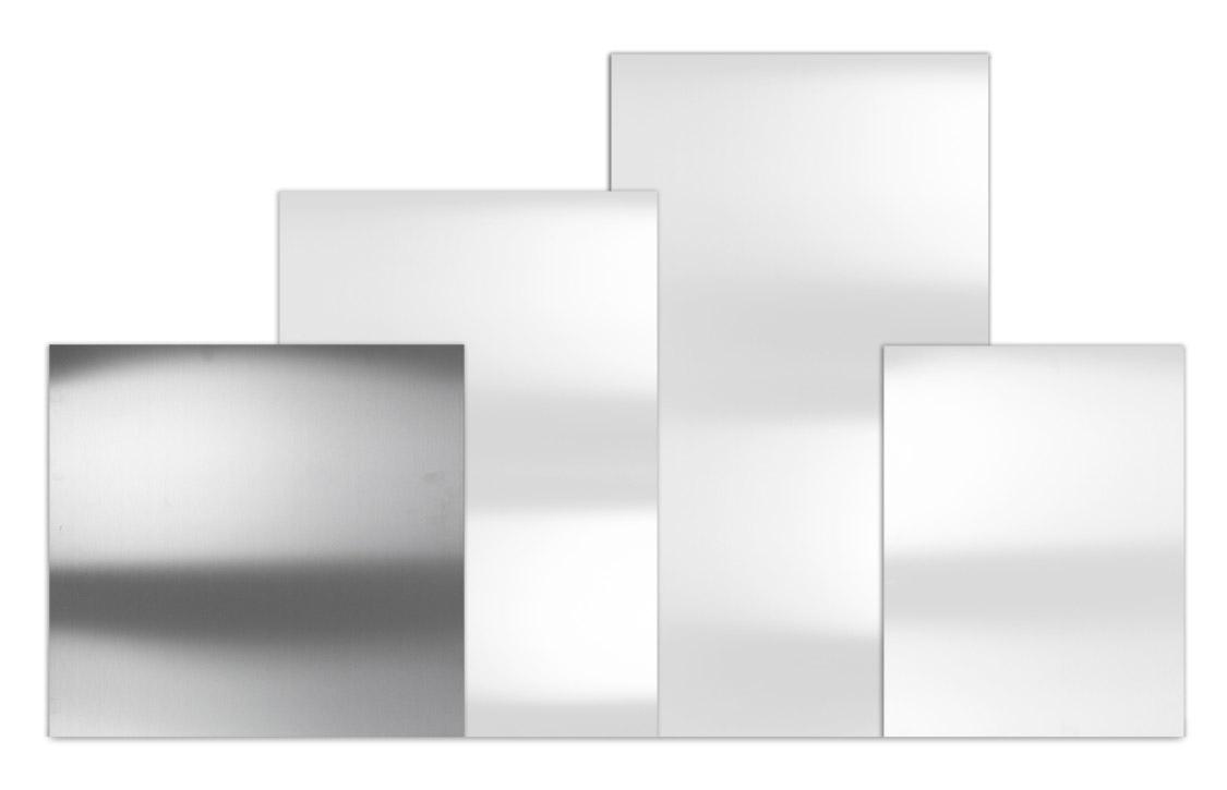 Tagliere Spianatoia per Alimenti 60x55 cm in Acciaio Inox Alimentare Lisa Luxury Plan