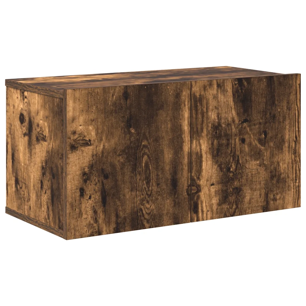 Set Mobili Porta TV 10 pz Rovere Fumo in Legno Multistrato cod mxl 27998
