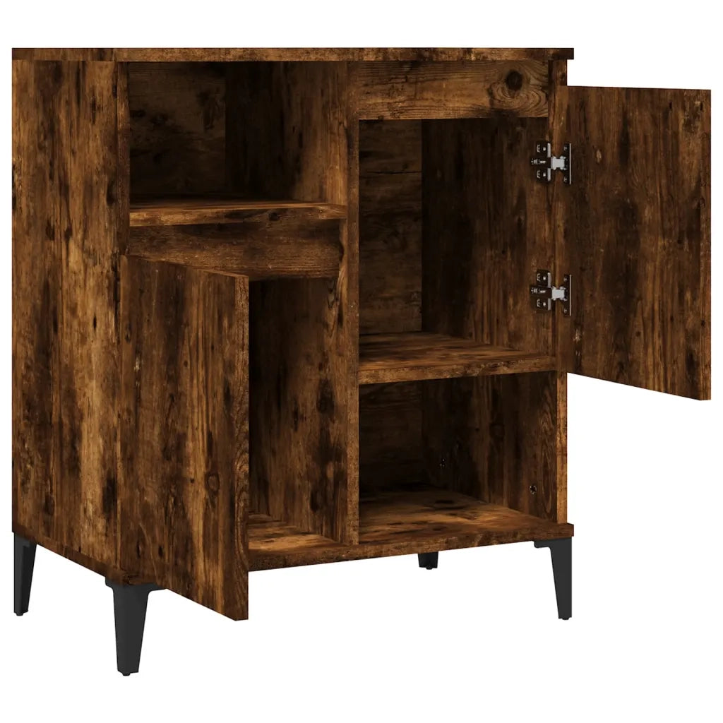 Credenza Rovere Fumo 60x35x70 cm in Legno Multistrato 821153