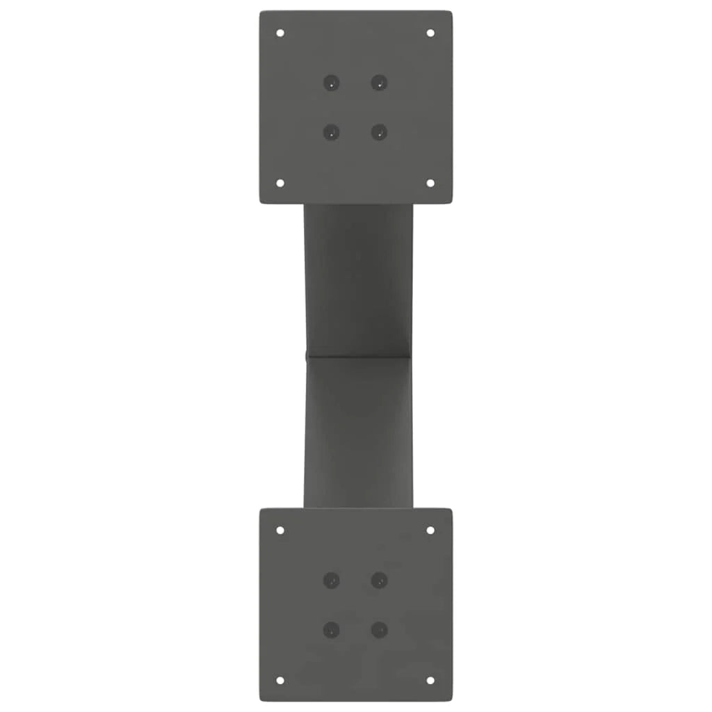 Set di 2 gambe per tavolino da caffè a forma di X robuste e regolabili 60 x 43 cm design moderno acciaio antracite 02_0057234