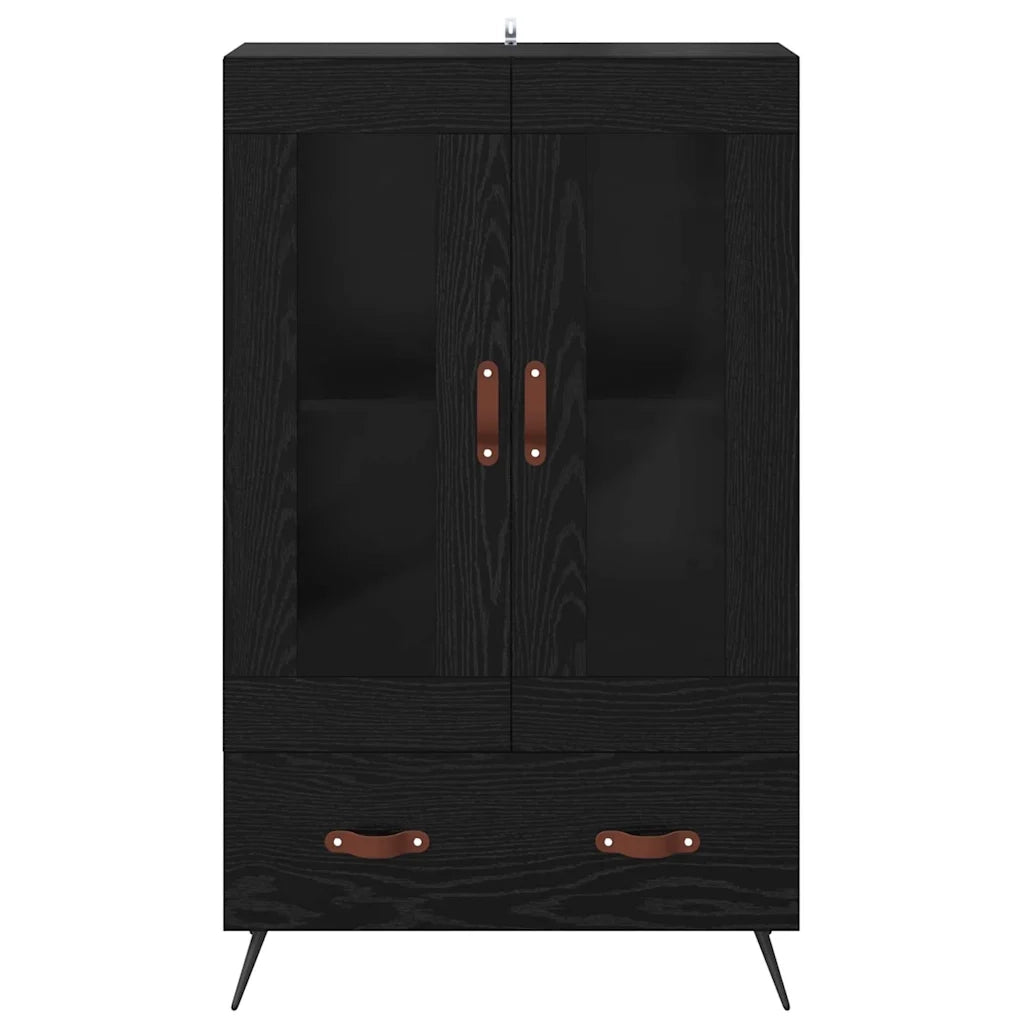 Credenza con cassetto Rovere Nero 69,5 x 31 x 115 cm