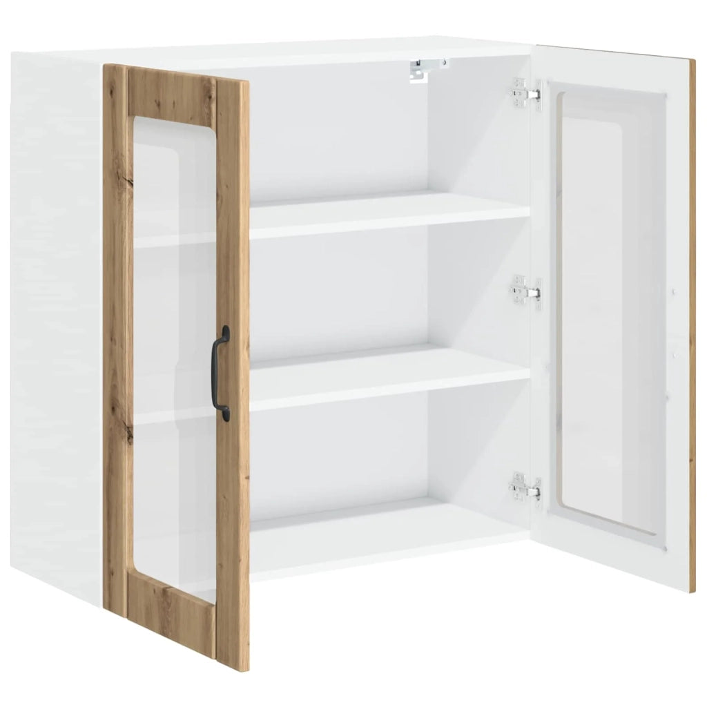 Pensile da cucina | Mobile in vetro da parete LUCCA Rovere Artigianale