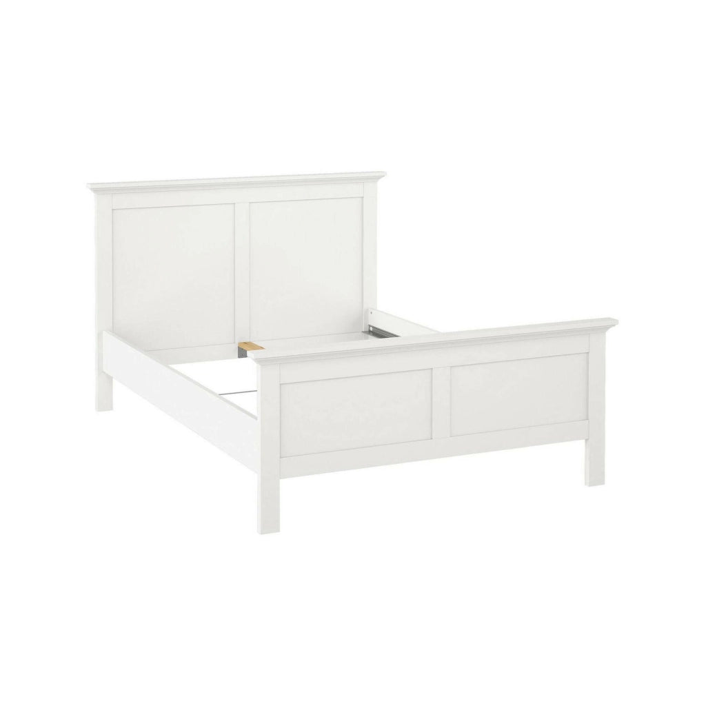 Letto piazza e mezza Phanfone, Sommier per camera da letto, Giroletto per stanza, Struttura porta materasso, 201x158 h110 cm, Bianco