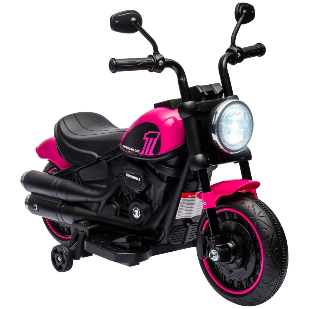 Moto elettrica per bambini con ruotine ¨C zephmum ¨C rosa