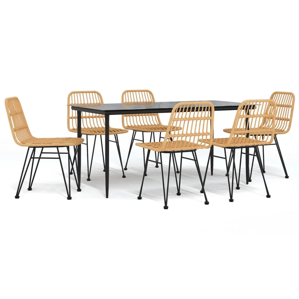 Set da Pranzo da Giardino 7 pz in Polyrattan cod mxl 35581