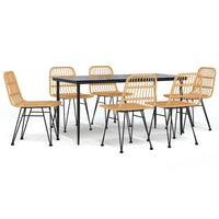 Set da Pranzo da Giardino 7 pz in Polyrattan cod mxl 35581