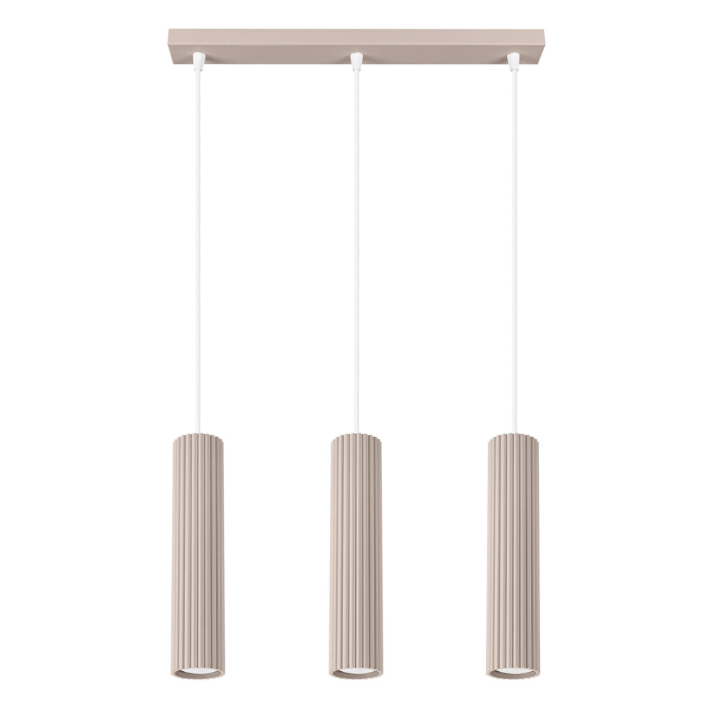 Lampada a sospensione GRAVIO 3 luci GU10 taupe/bianco