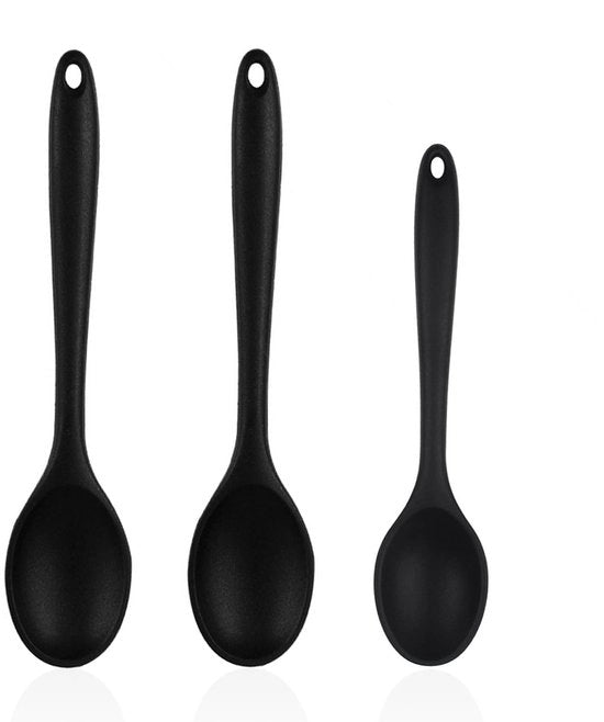 2 lembi, 1 lembi siliconici, cucchiaio di mescolare, cucchiaio da cucina, cucchiaio per caffè, cucchiaio per mescolare, cucchiaio da cucina