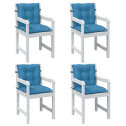 vidaXL Cuscini Sedia Schiena Bassa 4 pz Blu Mélange 100x50x7 Tessuto