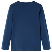 Maglietta da Bambina a Maniche Lunghe Blu Marino 140 13623
