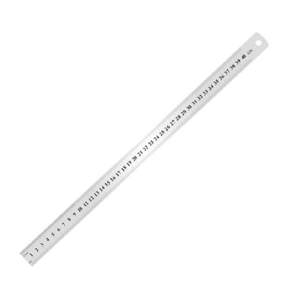 Trade Shop - Righello Metro In Acciaio Inox Metallo 1mm A 40 Cm Riga Segnatura Cm Inch 97764 -