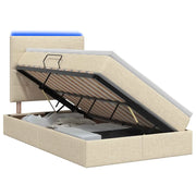 Letto con contenitore LED e materasso Crema 120 x 200 cm 3459940