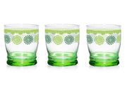 Set 3 Bicchieri da Tavola in Vetro Giove Persia Verde 340 cc