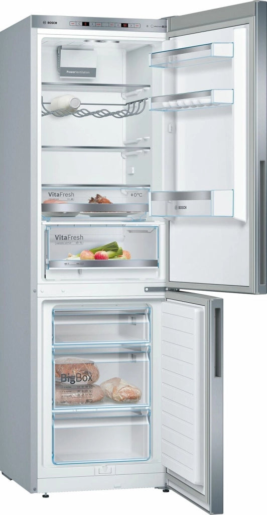 Bosch Serie 6 KGE36ALCA Frigorifero combinato da libera installazione 186 x 60 cm Metal look ?lasse C