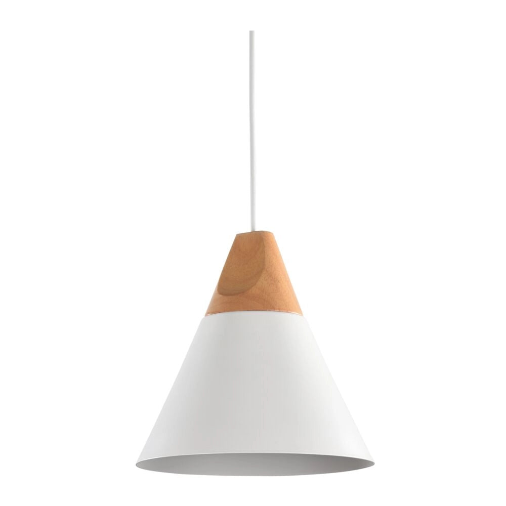 Lampada a sospensione Maytoni Bicones bianca legno E27