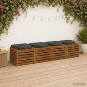 Cuscini per Sedia in 4 Pezzi 4 pz 100% Poliestere Antracite 945322