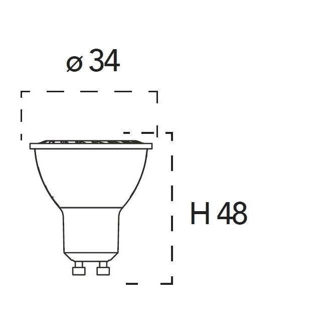 LAMPADA LED GU10 MINI 4W 3000K 280LM D.34MM