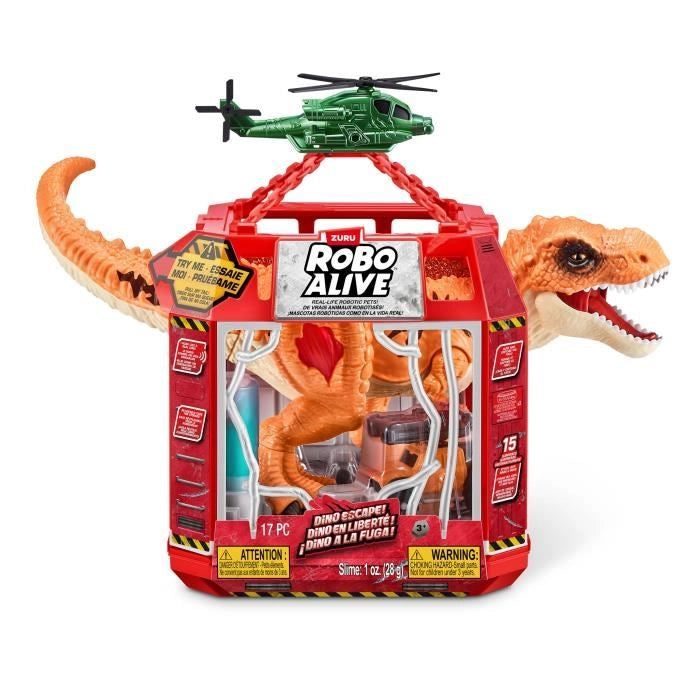 Capture Game - ZURU - Dino Escape - Cattura il dinosauro allo stato brado con trappole e armi per evitare la distruzione
