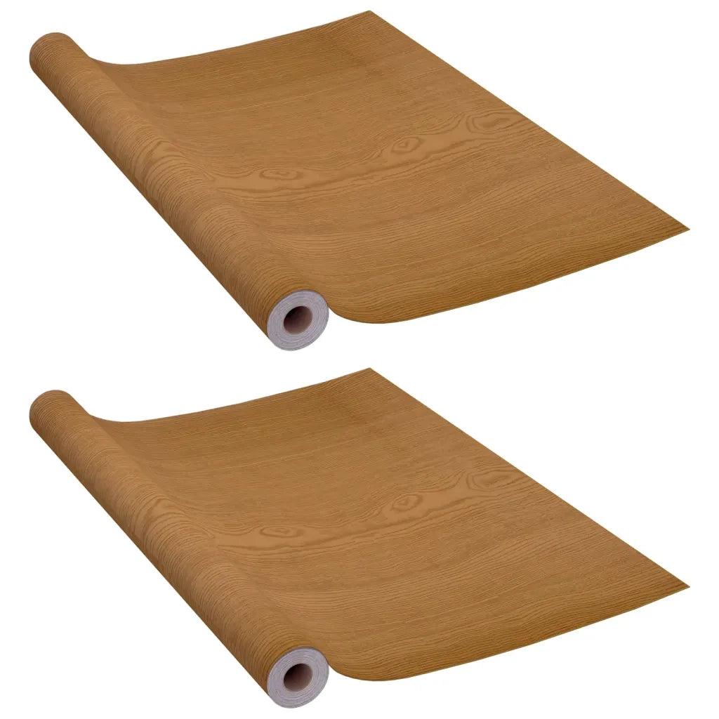 Pellicole Autoadesive per Porte 2 pz Rovere Chiaro 210x90cm PVC CFW2851226