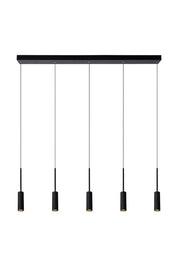 Lucide TUBULE lampadario nero LED 7W 2700K alluminio