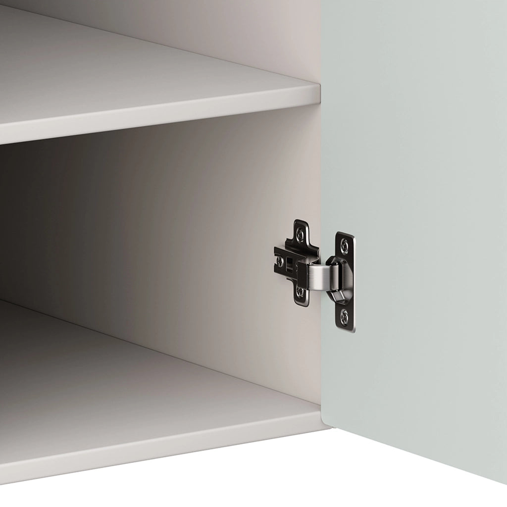 Armadio per Cameretta Sandnes a 2 Ante 123 x 60 x 40 cm - Bianco/Menta Verde [en.casa]