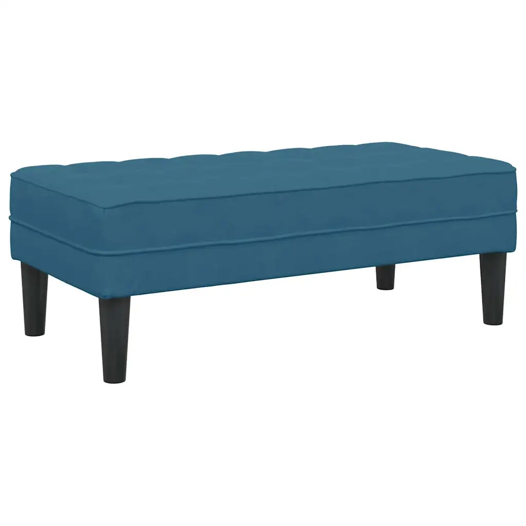 panchina con cuscino Blu 113 x 57 x 39 cm Velluto CFW4713874