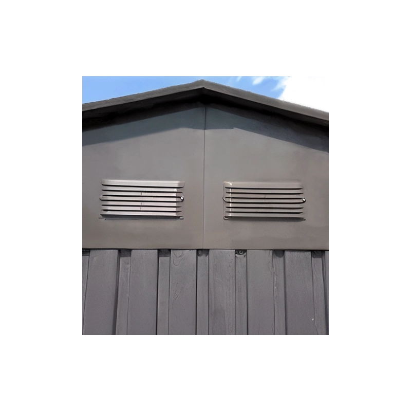 Casetta da giardino in metallo - LEGNO VECCHIO - 2,4 mÂ²