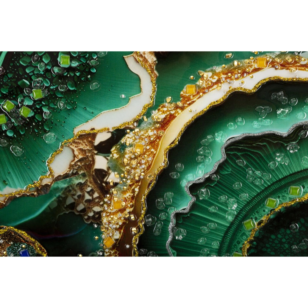 Stampa su Tela Marmo 11, Multicolore, Legno, 82x4x62 cm