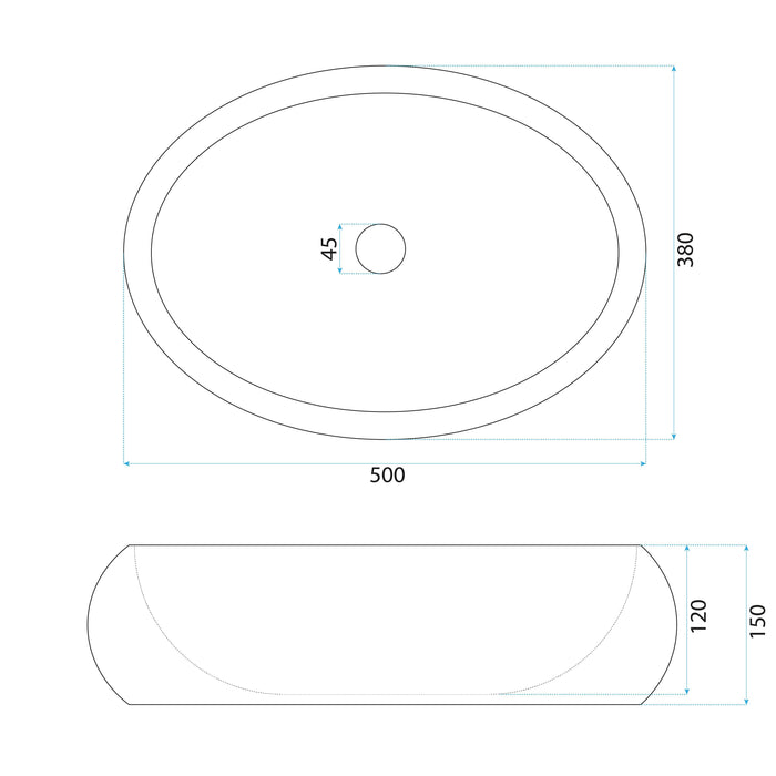 Lavabo Da Appoggio Rea Mika Black