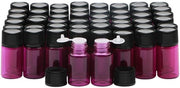 Fusto in Vetro 3ml - Fusto a Spirale - Fusto in Vetro con Boccia - Fusto in Vetro con Tappo - Fusto in Vetro per Olii Essenziali - Protezione UV - Fusto per Olii Essenziali