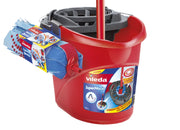 VILEDA SUPERMOCIO 3 ACTION COMPLETO SECCHIO STRIZZATORE MOP MANICO IN 3 PEZZI