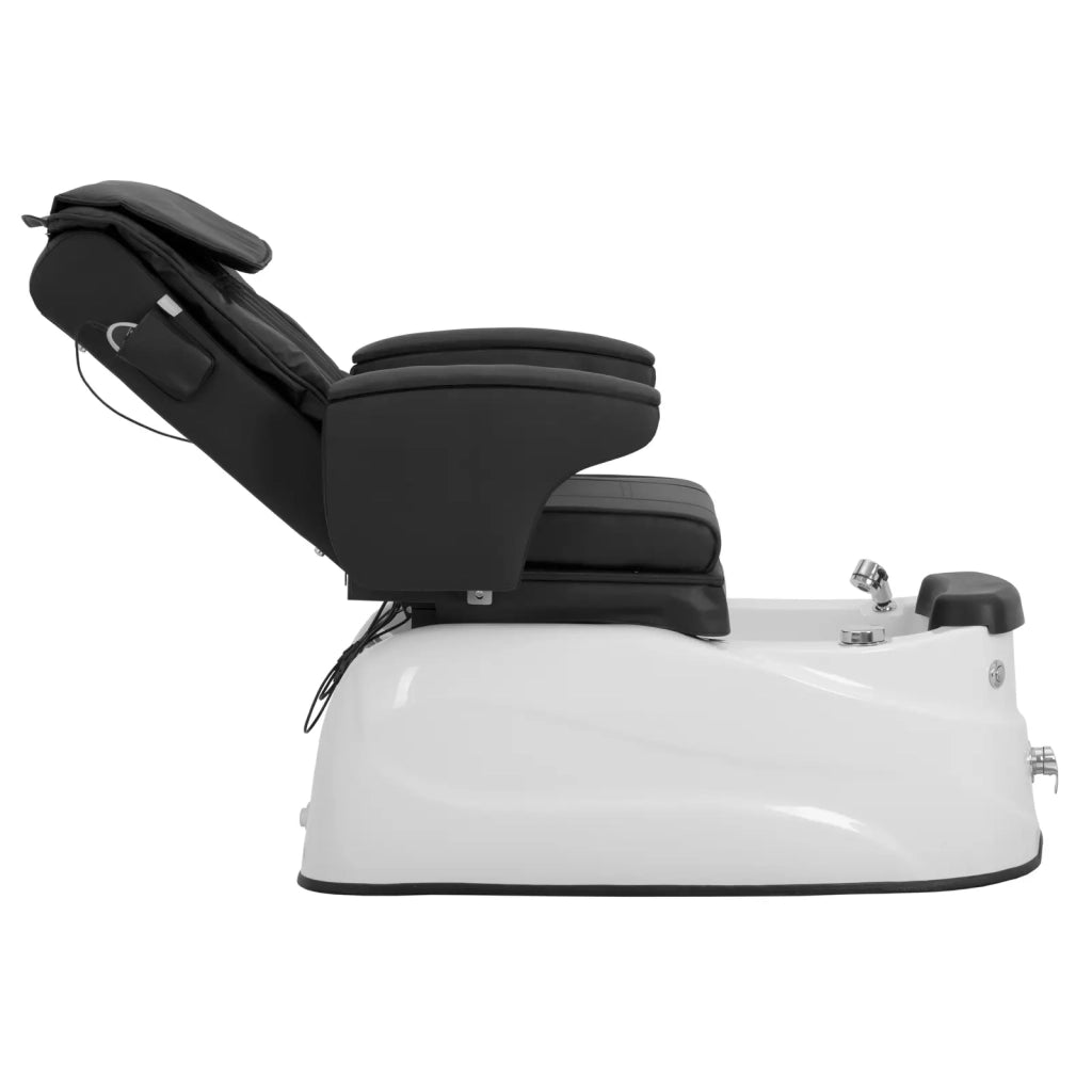 Poltrona pedicure elettrica con pediluvio illuminato e funzione massaggio 105 watt 150 kg bianco e nero 14_0009024