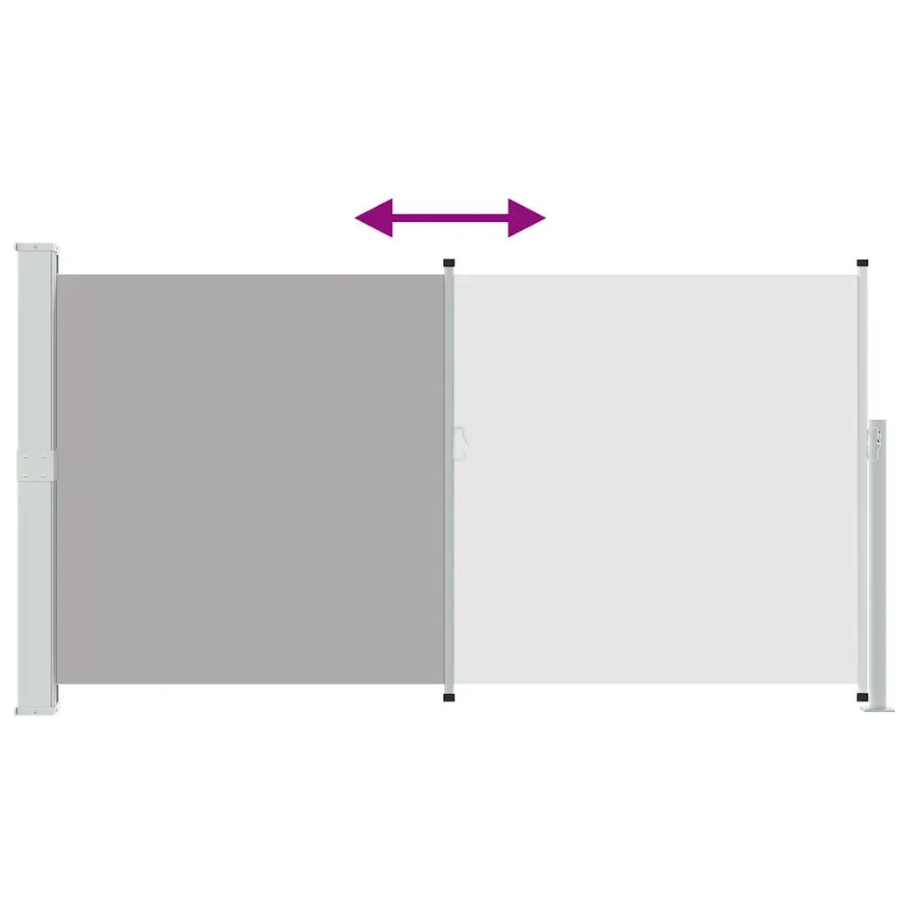 Tenda da Sole | Tenda laterale Retrattile per Patio 170x300 cm Grigio