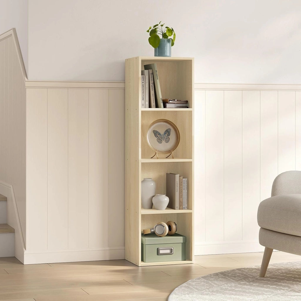 Libreria Mensola a 4 Cubi Scaffale da Esposizione Porta Libri per Casa Ufficio SK003hei4