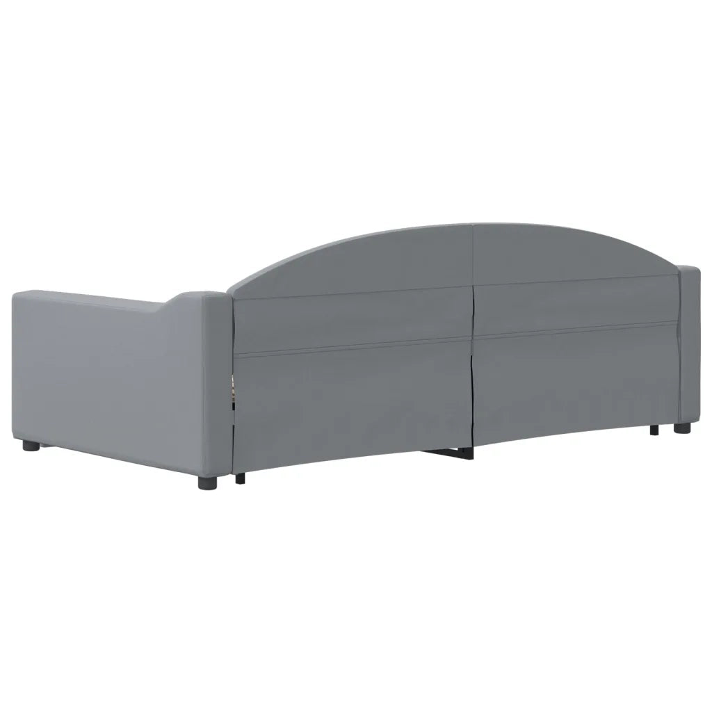Divano Letto con Letto Estraibile Grigio Chiaro 100x190 Tessuto 3197607