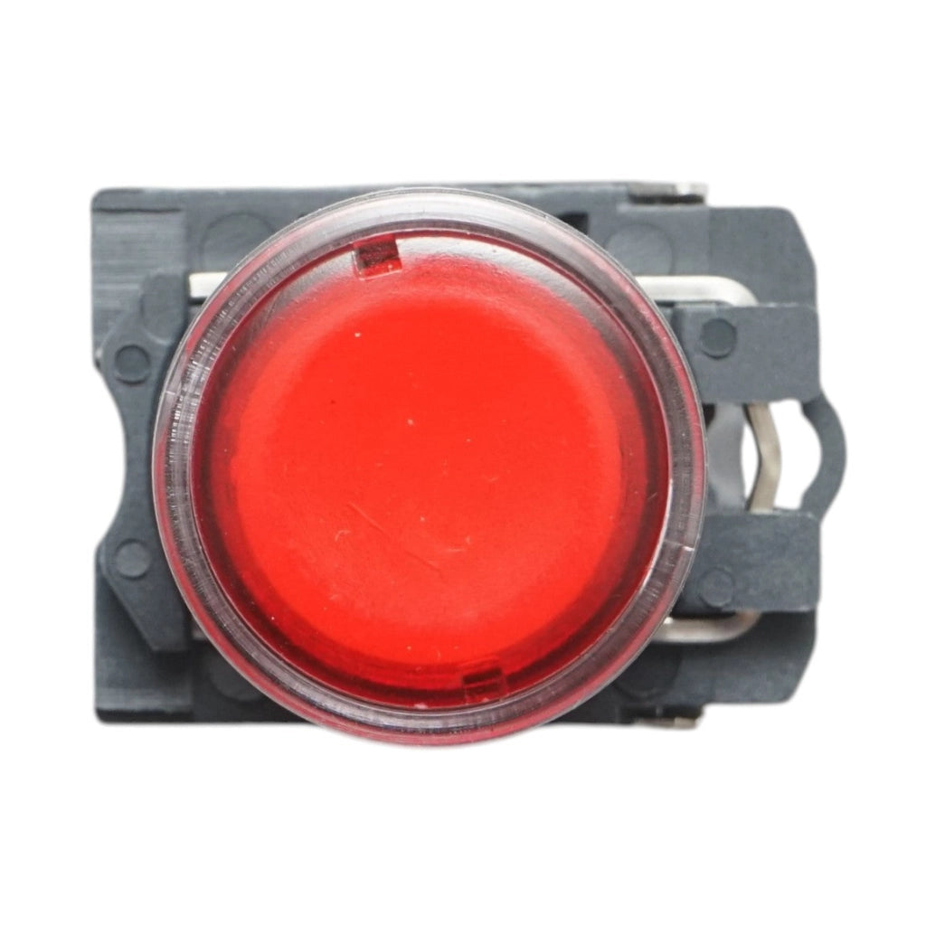 Pulsante con ritorno e segnalazione LED rosso 1NO+1NC, 24V/10A TB5 Breckner Germany