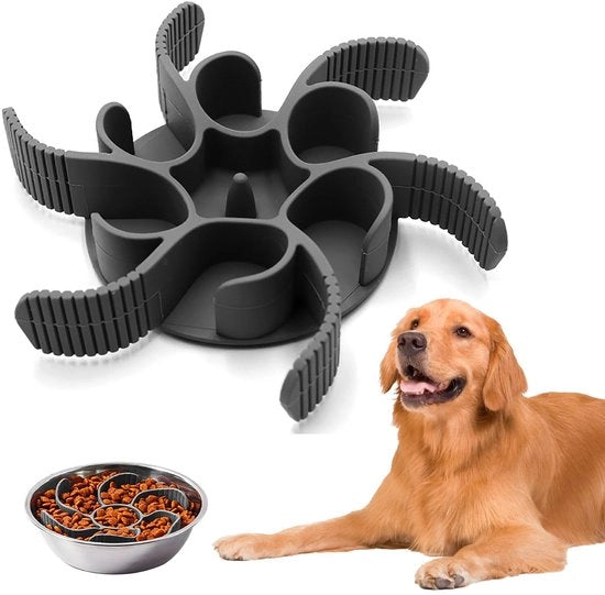 Piattaforma per cibo lenta per cani - Inserzione per piattaforma per cibo lenta - Cibo lento per cani - Alimentazione sana - Digestione lenta - Inserzione in silicone per piattaforma per cibo lento