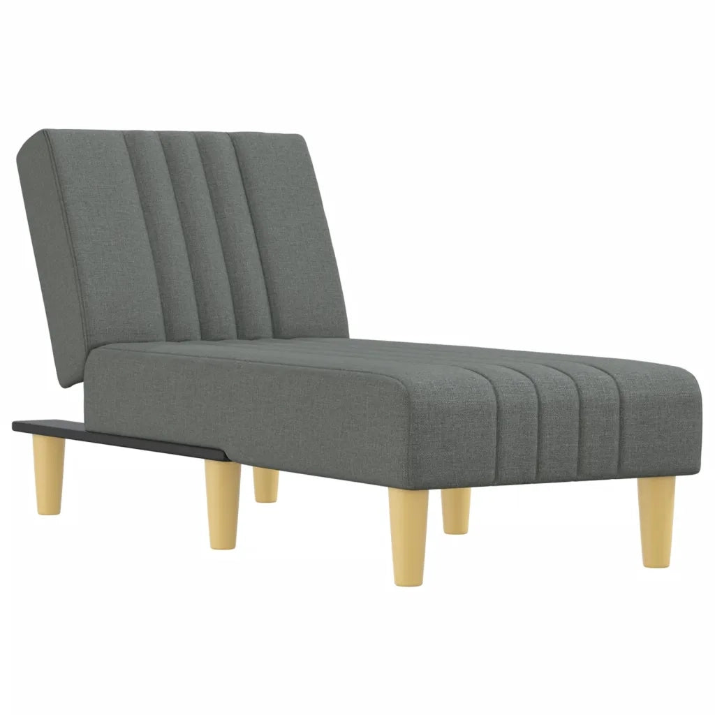 Chaise Longue in Tessuto Grigio Scurocod mxl 118602