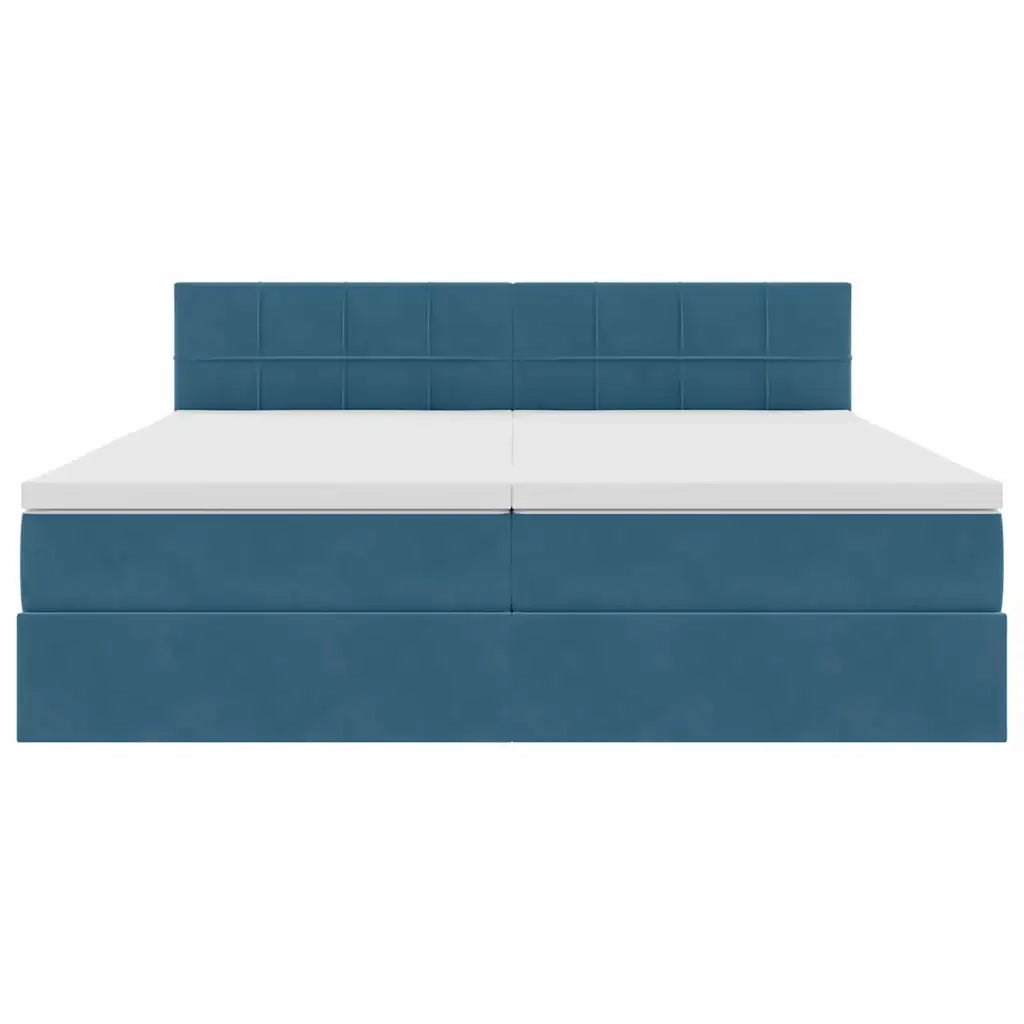 Letto con Contenitore con materasso Blu Scuro 100 x 200 cm 3370983