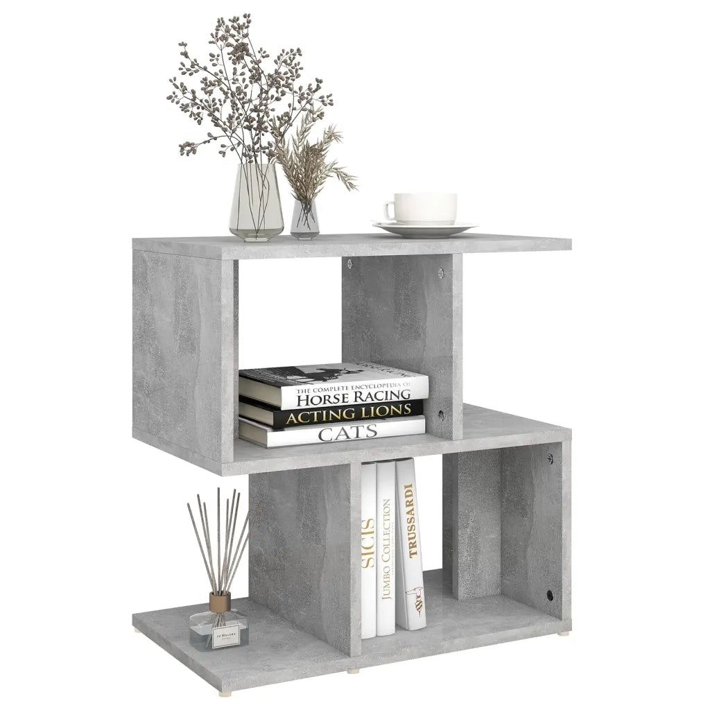 Set di 2 Comodini | Armadio da Notte | Mobiletto da notte Grigio Cemento 50x30x51,5 cm in Legno Multistrato